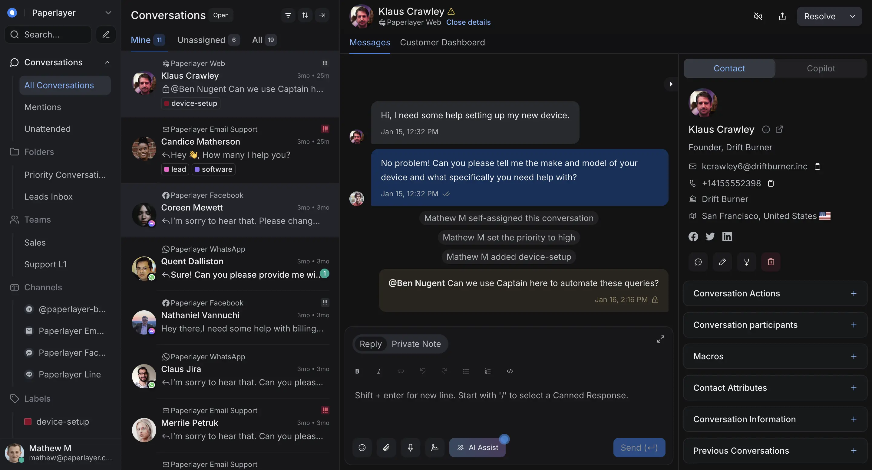 108Chat Dashboard